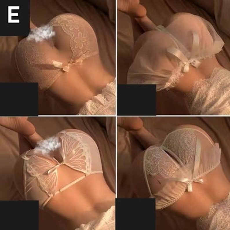 4pc Crotchless Sexy Mix & Match Panty Lingerie Set