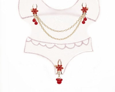 Floral Jewel Nipple Clitoris Clamp