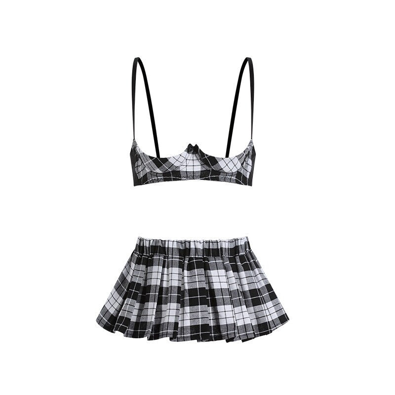 Sexy Cosplay Korean Japanese Underbust Exposed Schoolgirl Outfit Set • Lolita Cosplay • Sexy BDSM Lingerie