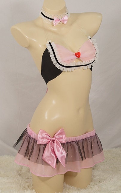 Pink Innocent Japanese Schoolgirl Revealing Outfit Set • Lolita Cosplay • Sexy Lingerie Costumes