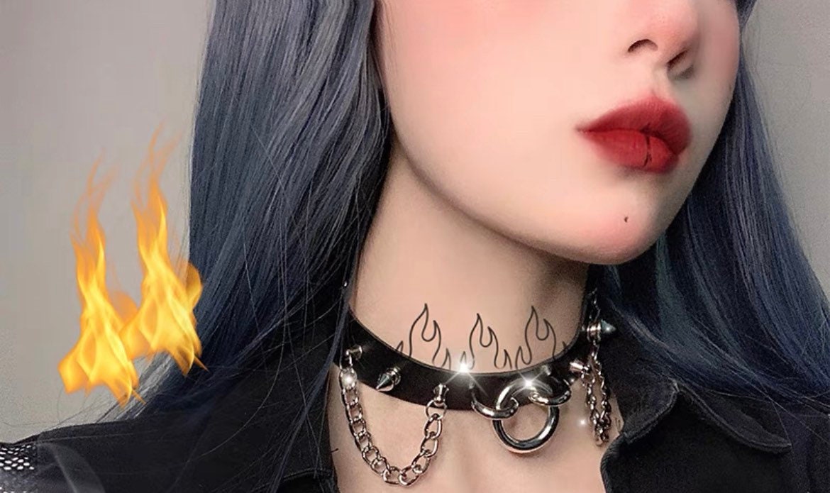 Gothic Chain Dominatrix Choker Necklace
