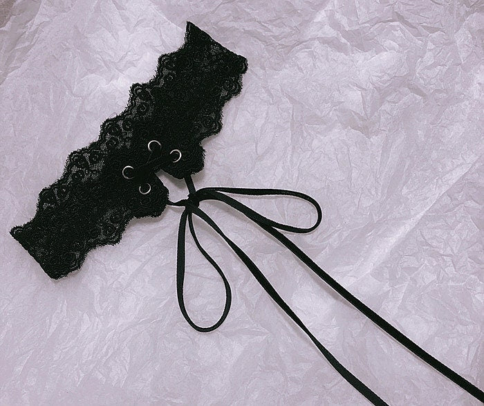 Lace Corset Tie Choker Necklace • Cosplay Accessories