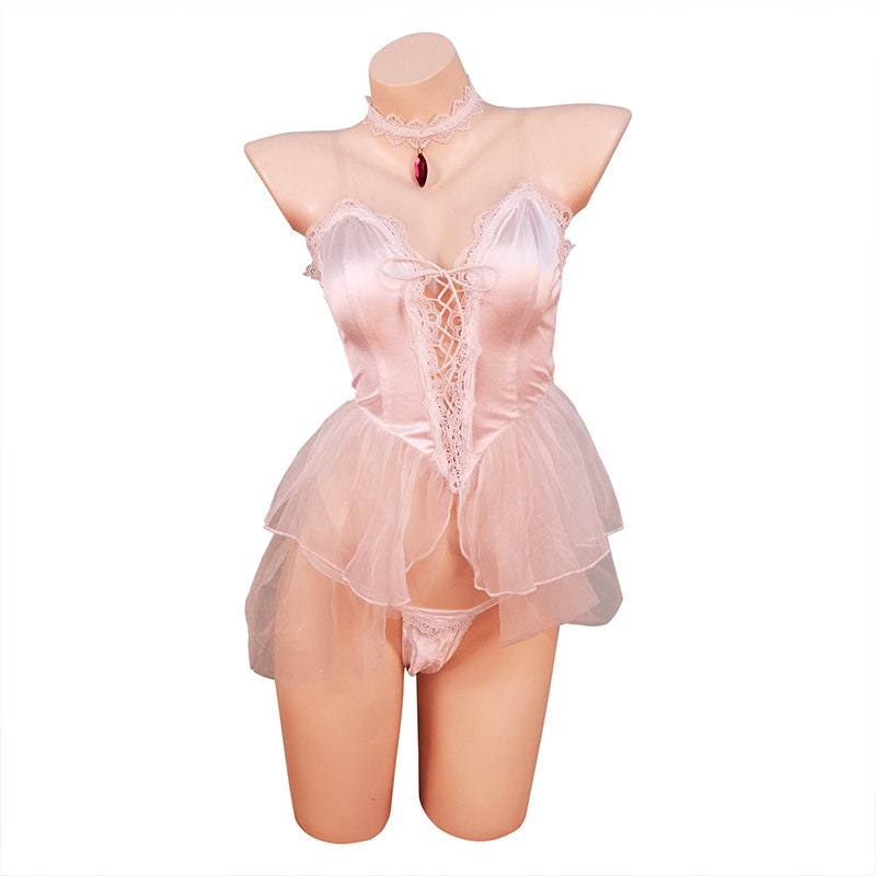 Sweet Innocent Bride Teddy Bodysuit Lingerie Cosplay Outfit Set • Cosplay Roleplay • Sexy Lingerie • Bridal Wedding Photoshoot