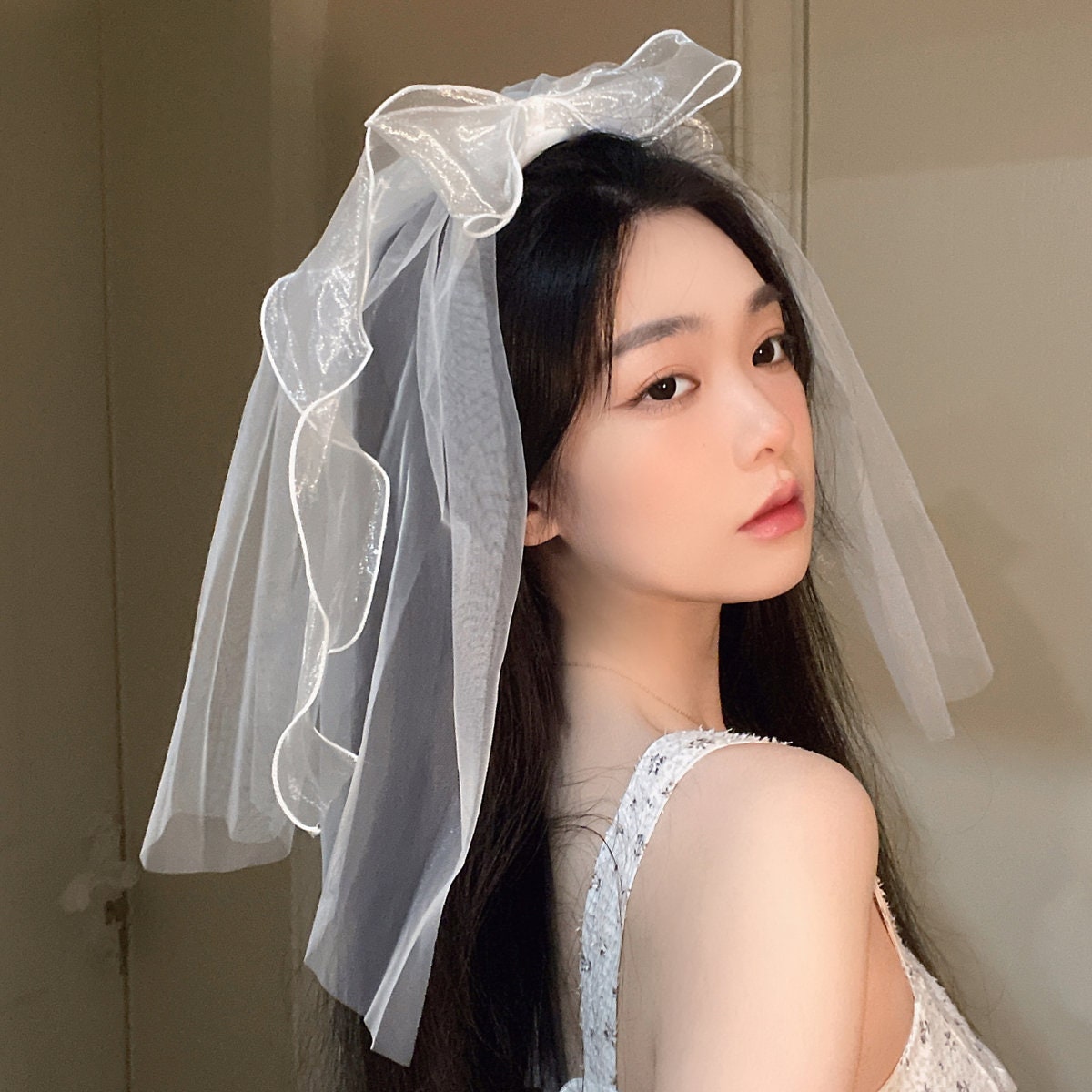Bridal Wedding Bride Ribbon Headdress