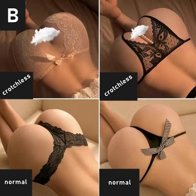 4pc Crotchless Sexy Mix & Match Panty Lingerie Set