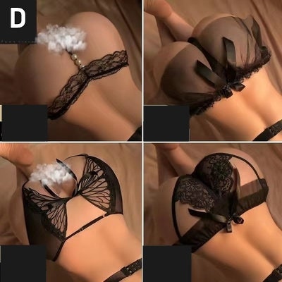 4pc Crotchless Sexy Mix & Match Panty Lingerie Set