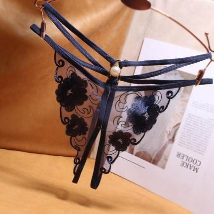 Jewel Lace Crotchless G String Panty • Sexy Lingerie • Sexy Panty