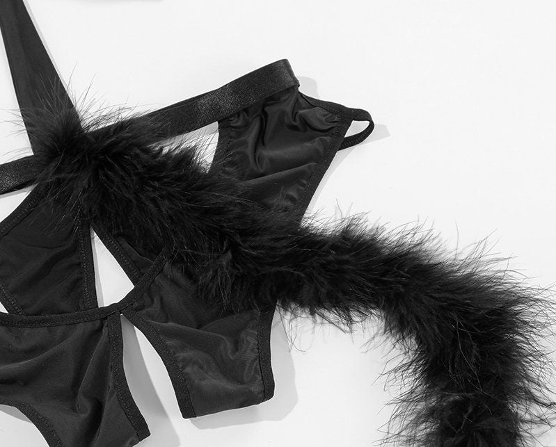 Tigress Furry Sexy Kitty Crotchless Outfit Set