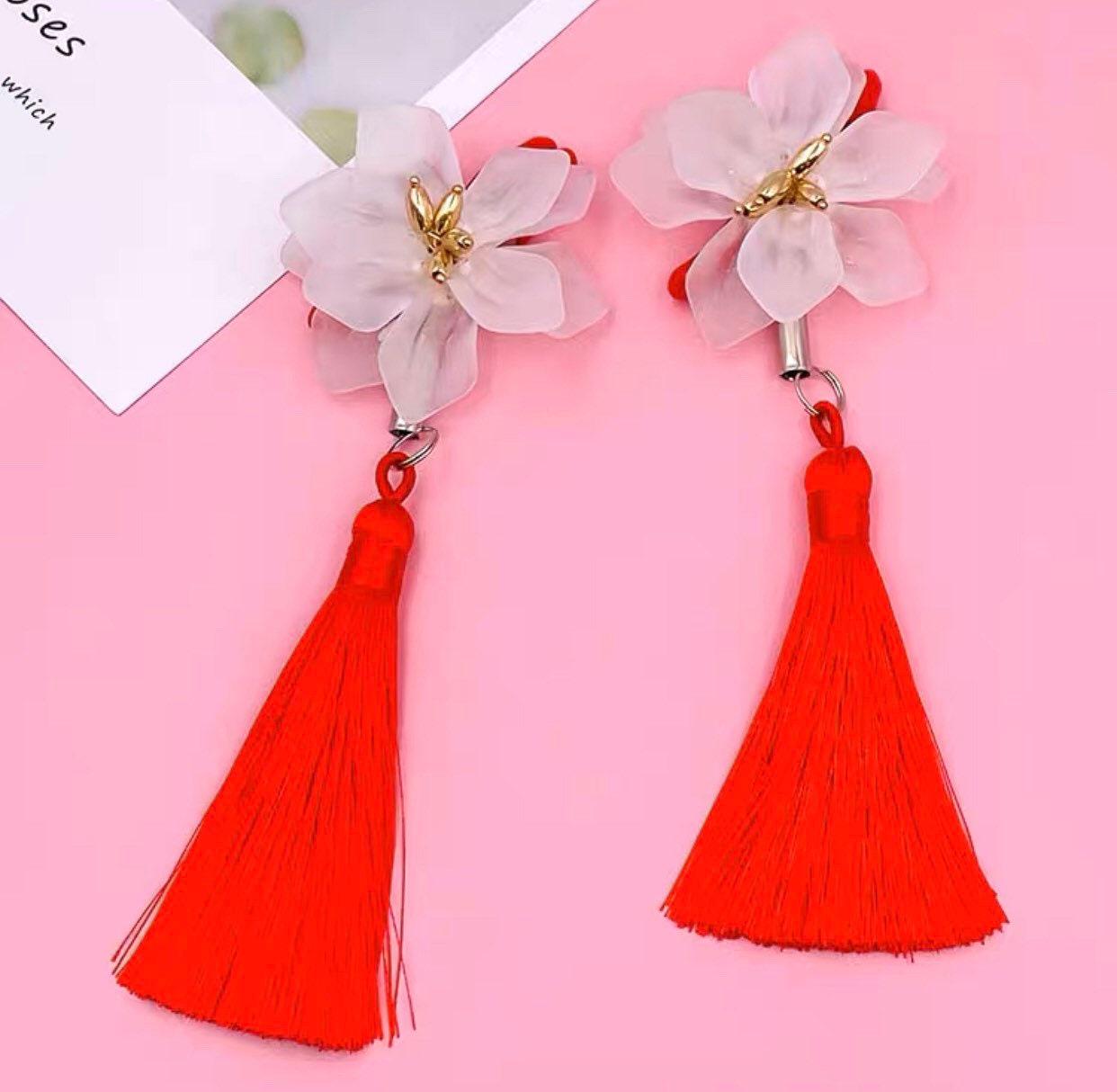 Peony Flower Floral Nipple Clamp Body Chain Accessories • Sexy Lingerie • Nipple Accessories • Sex Play