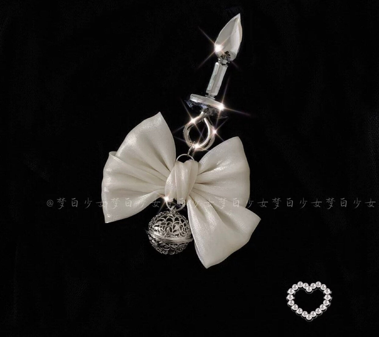 White Ribbon Big Bells Nipple Clamp • Anal Plugs • Sexy Lingerie • Nipple Anal Accessories • Sex Play