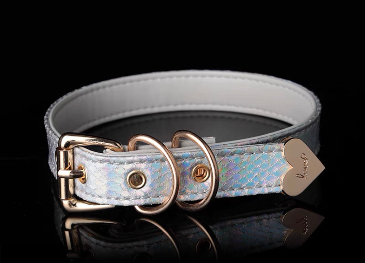 PERSONALIZED NAME Snakeskin Leather Choker Chain Necklace • Lolita Accessories • Adult Role Play • Cosplay Accessories