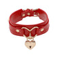 Double Hearts Lock Choker with Leash