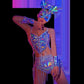 Minnie Holographic Reflective Futuristic Stage Outfit Set