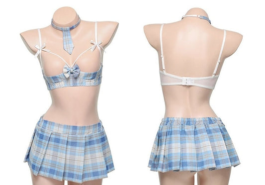 Jennie Innocent Japanese Exposed Bust Schoolgirl Revealing Outfit Set