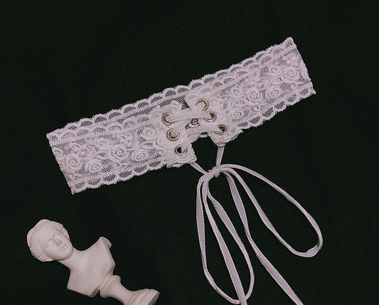 Lace Corset Tie Choker Necklace • Cosplay Accessories
