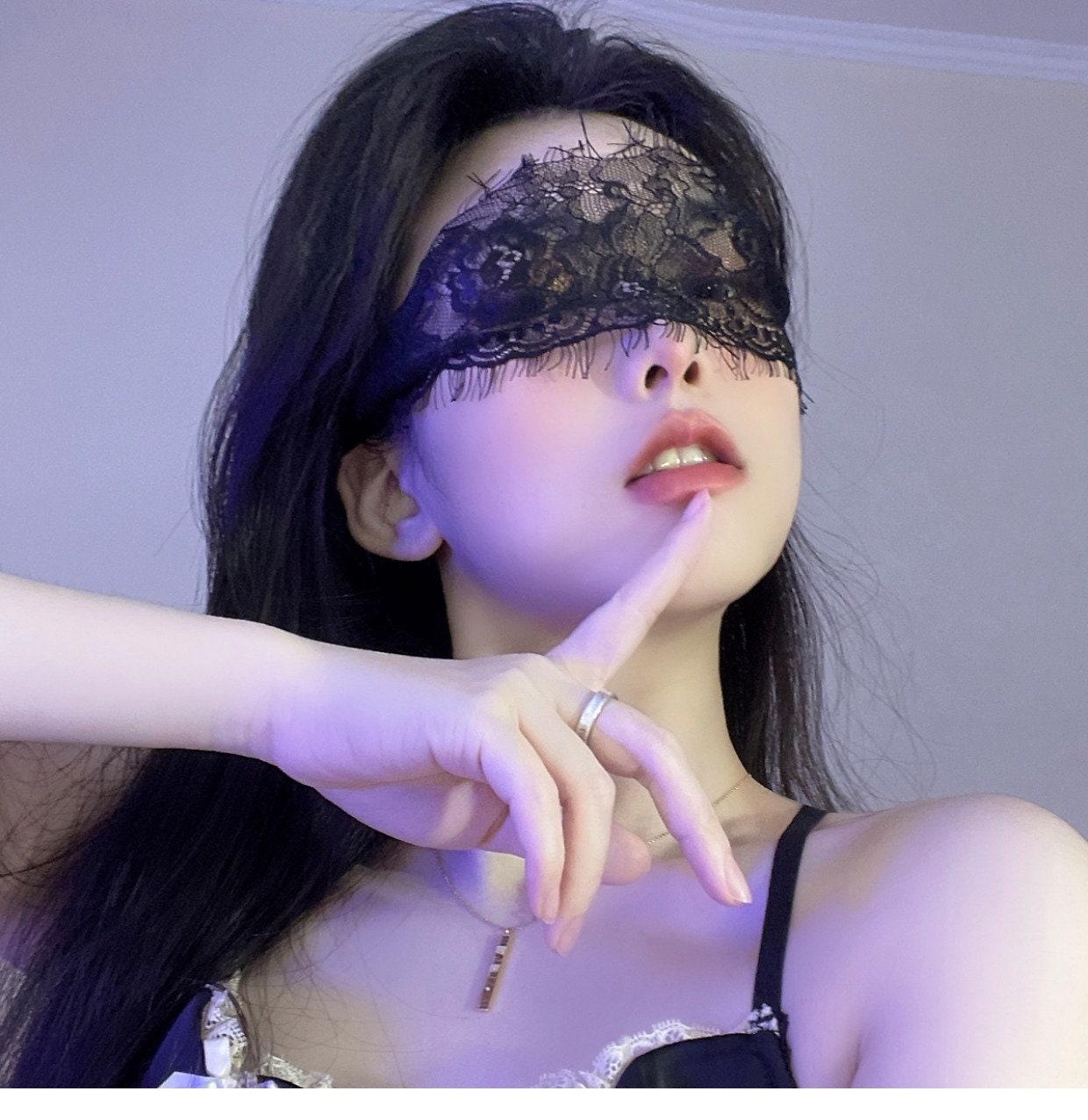 Sexy Sheer Lace Blindfold Eye Mask • Adult Role Play • Restraints • BDSM