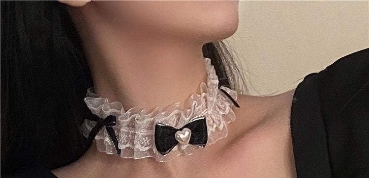 May Maiden Bow Chiffon Choker