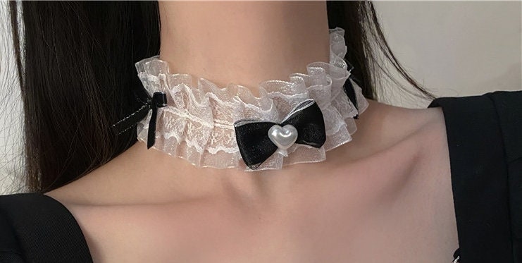 May Maiden Bow Chiffon Choker