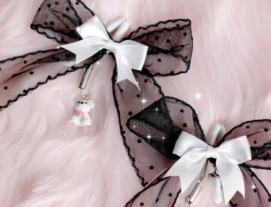 Ribbon Bear Nipple Clamp • Anal Plugs • Sexy Lingerie • Nipple Anal Accessories • Sex Play