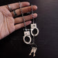 Silver Mini Handcuff Bondage BDSM Choker Necklace • Adult Role Play • Restraints • Gag Fetish