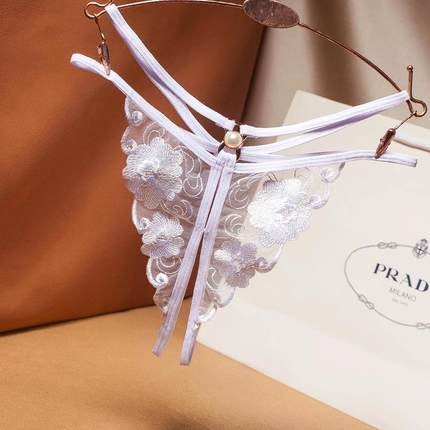 Jewel Lace Crotchless G String Panty • Sexy Lingerie • Sexy Panty