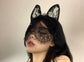 Kitty Ears Lace Veil Headband Hand Gloves Set • Cosplay Hair Accessories