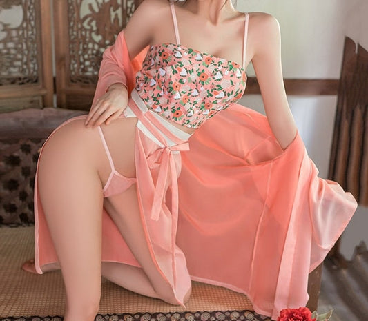 Asian Japanese Sakura Spa Dress Set