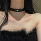 Mini Heart Faux PU Leather Belt Choker Collar Necklace • Sexy Seductive Choker • Ladies Accessories