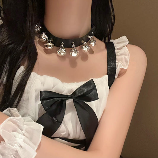 Unisex Multi Bells Elastic Choker Necklace • Adult Role Play • Restraints • Gag Fetish