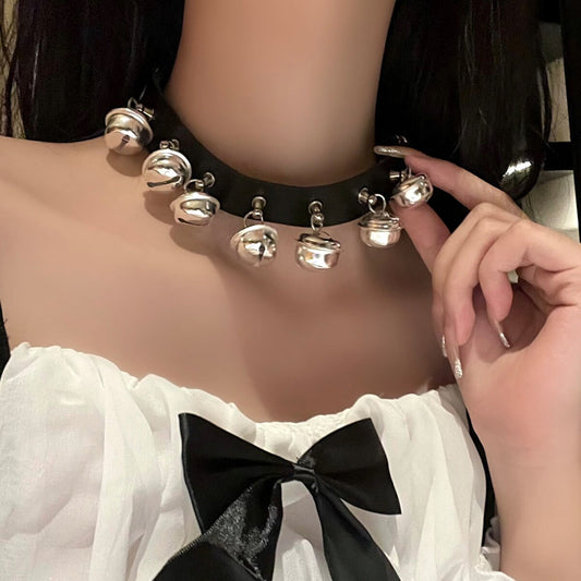 Unisex Multi Bells Elastic Choker Necklace • Adult Role Play • Restraints • Gag Fetish