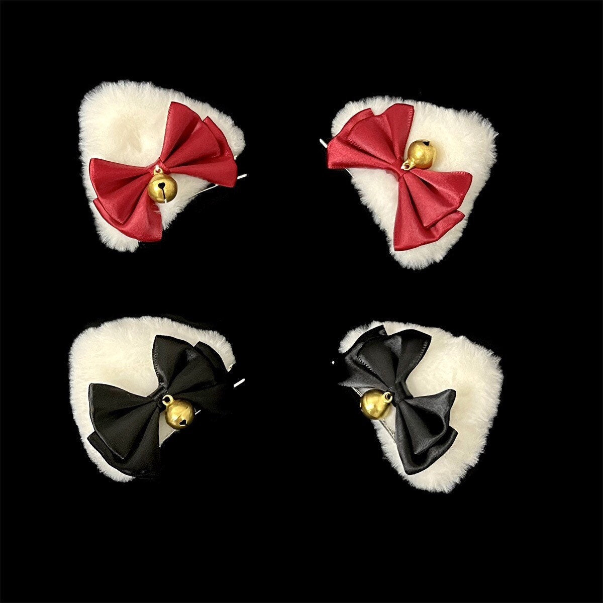 Festive Kitty Ears Hair Clips