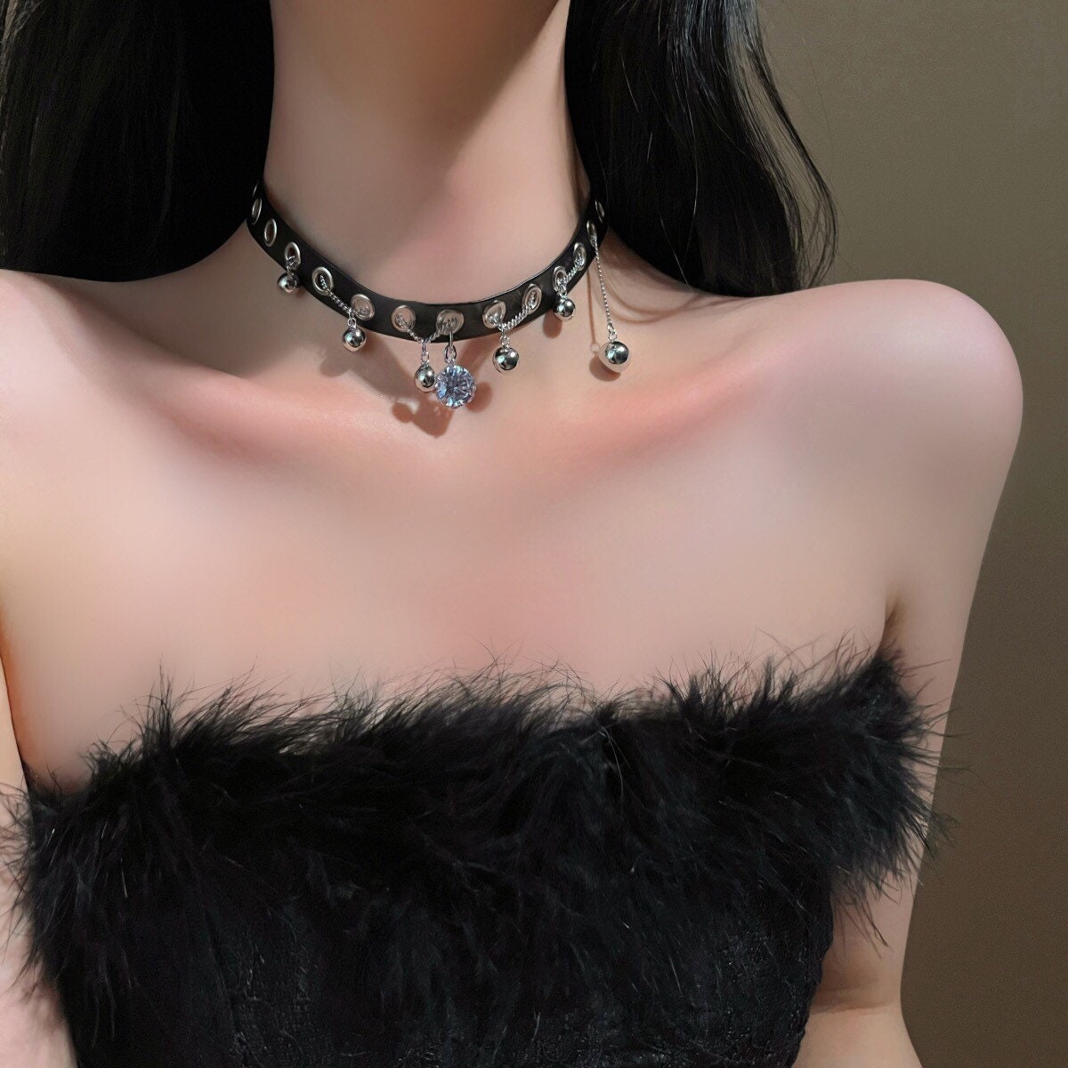 Crystal Bells Gothic Choker