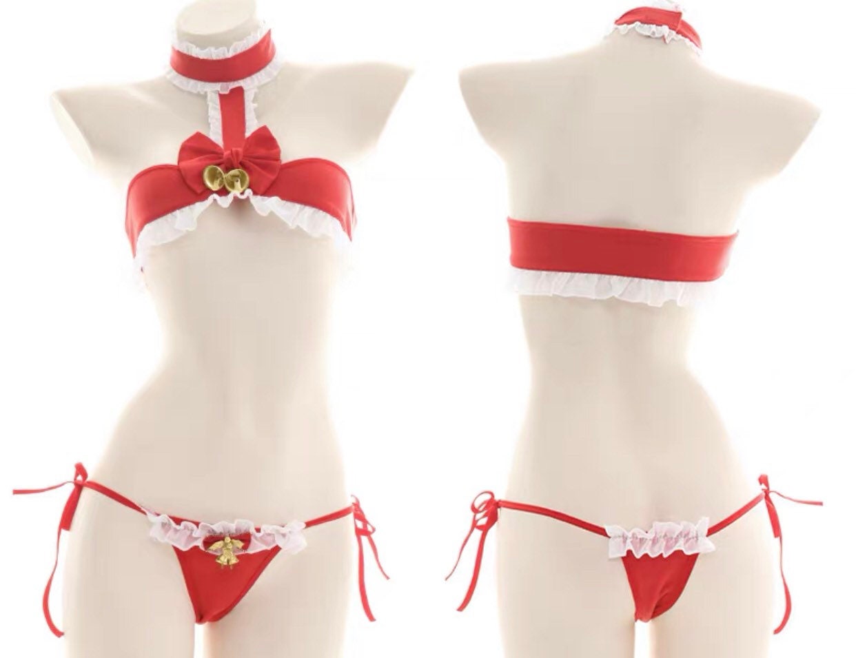 Haru Christmas Bells Bikini Cosplay Outfit Set