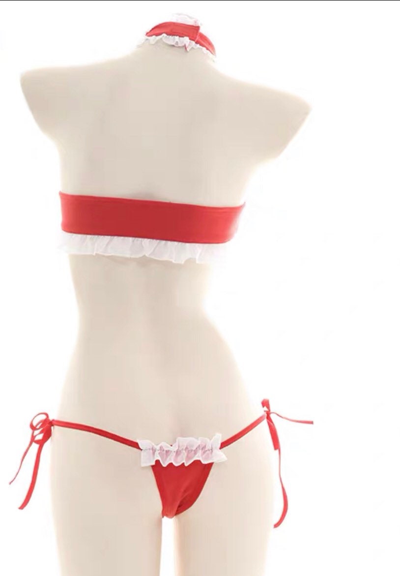 Haru Christmas Bells Bikini Cosplay Outfit Set