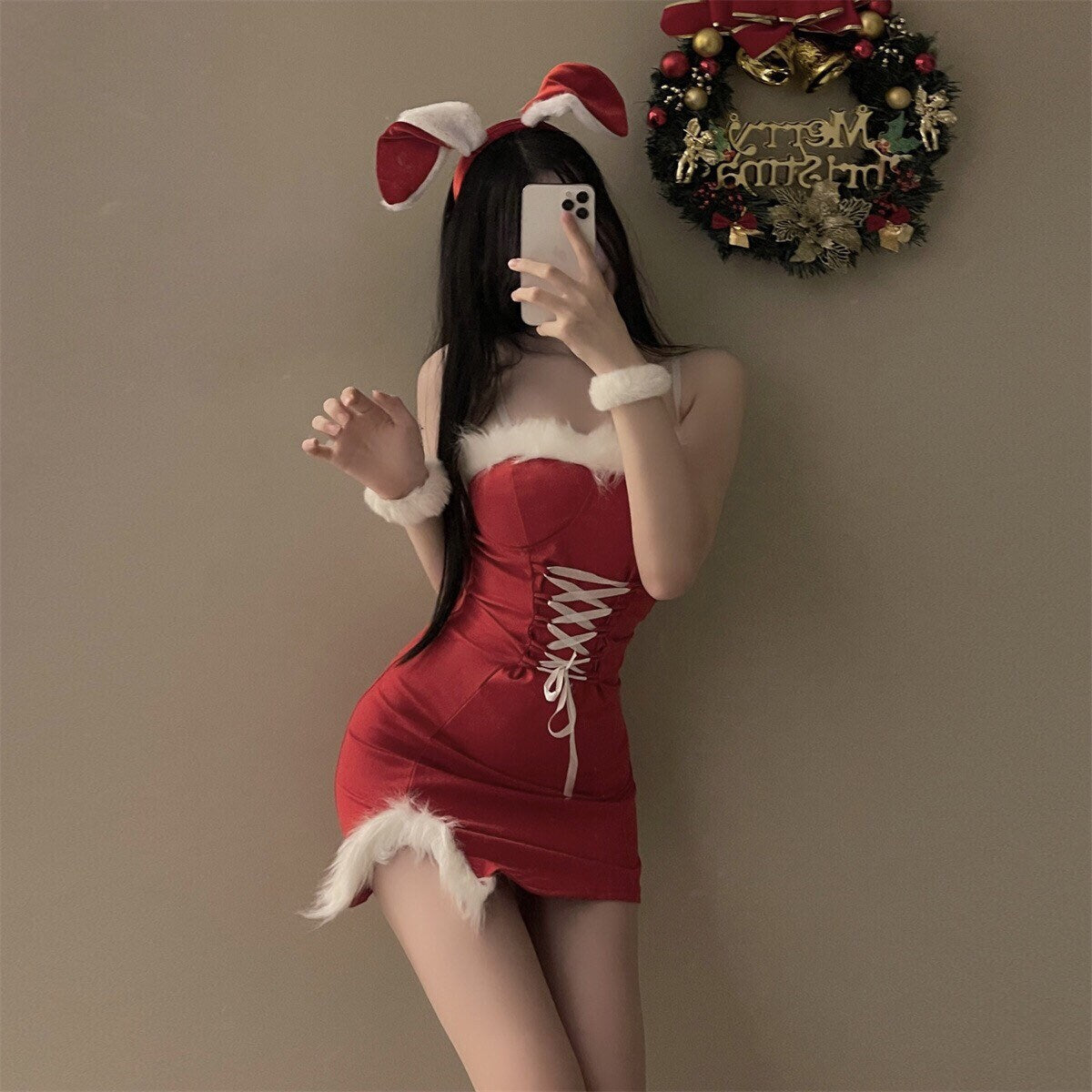 Harumi Christmas Bunny Outfit Set