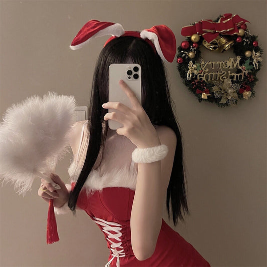 Harumi Christmas Bunny Outfit Set