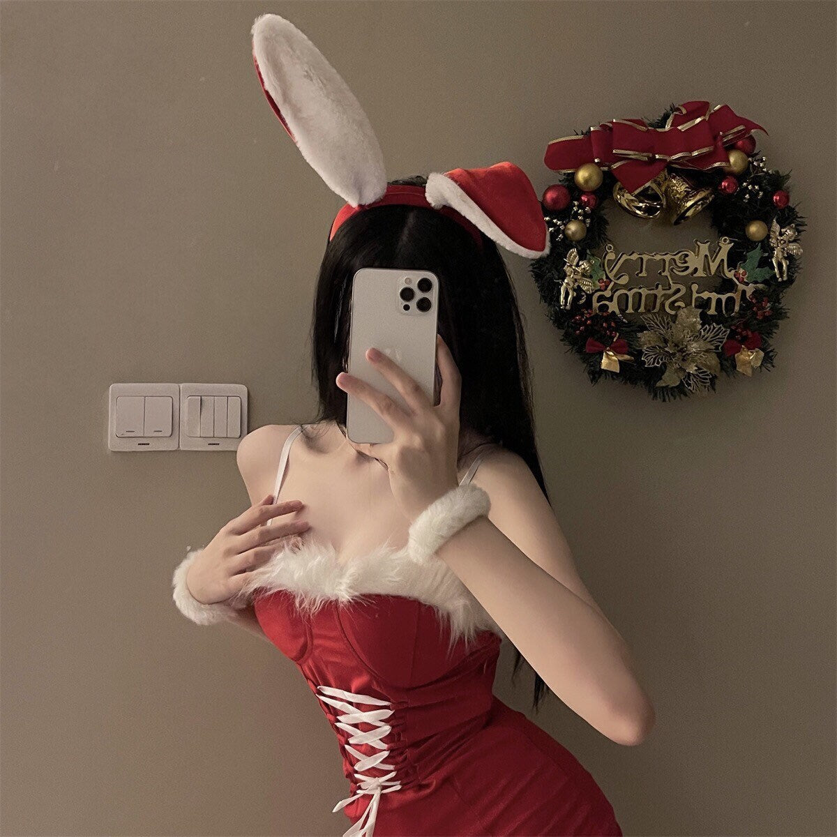 Harumi Christmas Bunny Outfit Set