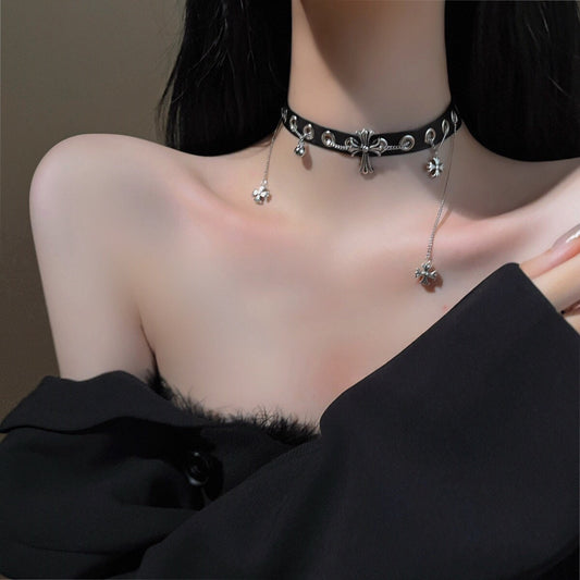 Pink Roman Cross Gothic Leather Collar Choker Chain Necklace • Lolita Accessories • Cosplay Accessories