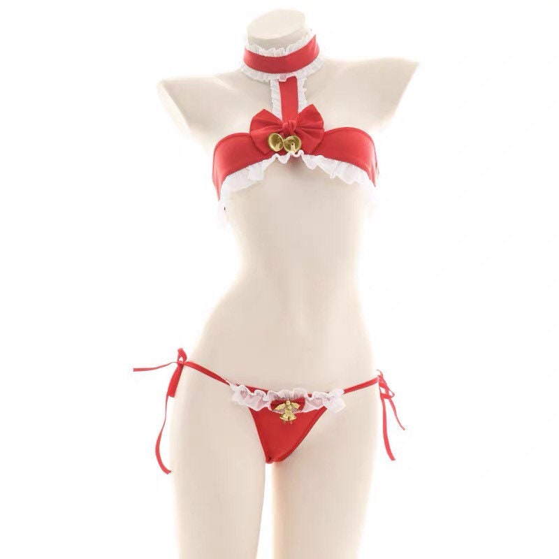 Haru Christmas Bells Bikini Cosplay Outfit Set