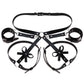 PU Leather Ribbon Bondage Restraint Garter Handcuffs Set • Adult Role Play • BDSM Bondage Restraints • Gag Fetish