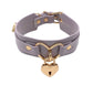 Double Hearts Lock Choker with Leash