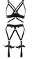 PU Leather Ribbon Body Harness Garter Set • Adult Role Play • BDSM Bondage Restraints • Sexy Lingerie • Body Accessories