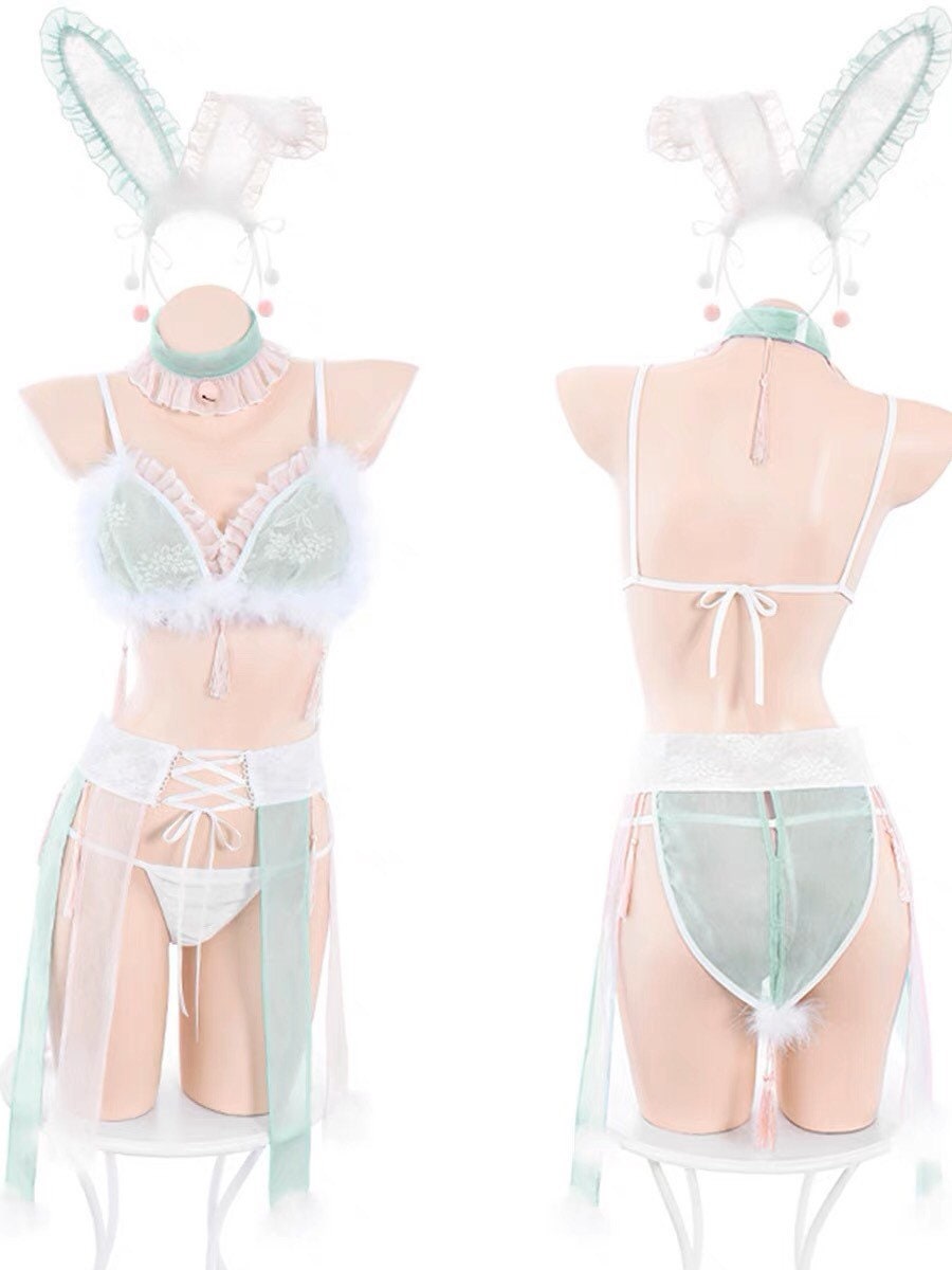 Oriental Bunny Fairy Sexy Outfit Set • Lolita Cosplay  • Sexy Lingerie  • Sexy Cosplay Roleplay