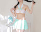 Mint Sexy Cosplay Korean Japanese Schoolgirl Outfit Set • Lolita Cosplay • Sexy Lingerie