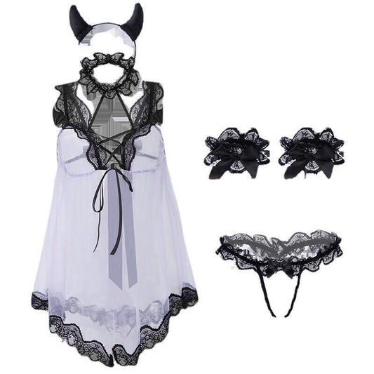 Missus Devil Sexy Outfit Set • Lolita Cosplay • Sexy Lingerie • Sexy Cosplay Roleplay