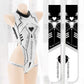 Freya Futuristic Robotic One Piece Monokini Teddy Swimsuit Outfit Set