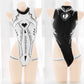 Freya Futuristic Robotic One Piece Monokini Teddy Swimsuit Outfit Set