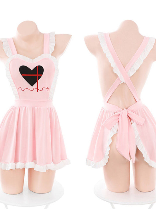 Nurse Sexy Maiden Nanny Apron Outfit Set  • Lolita Cosplay  • Sexy Lingerie