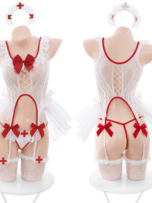 Lacey Nurse Sexy Maiden Outfit Set  • Lolita Cosplay  • Sexy Lingerie