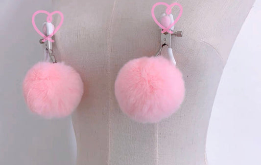 Furry Pom Pom Nipple Clamp